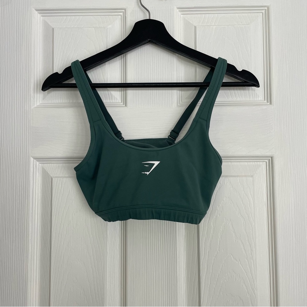 Gymshark Scoop Neck Training Sports Bra - Dark Green Size Small